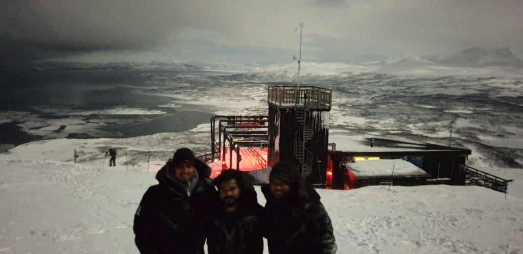 At the top of aurora sky station.