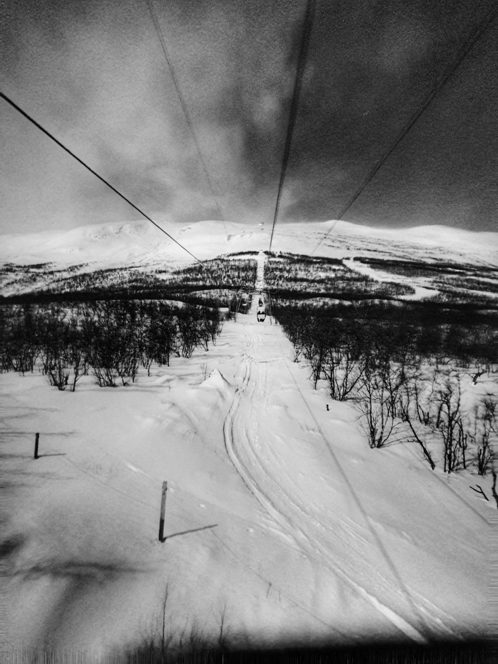 Cable car ride to aurora sky station